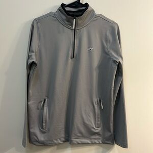 Vineyard Vines Gray Quarter-Zip Men's Shirt